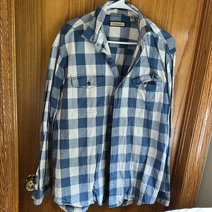 G.H. Bass & Co. Blue and White Plaid Shirt